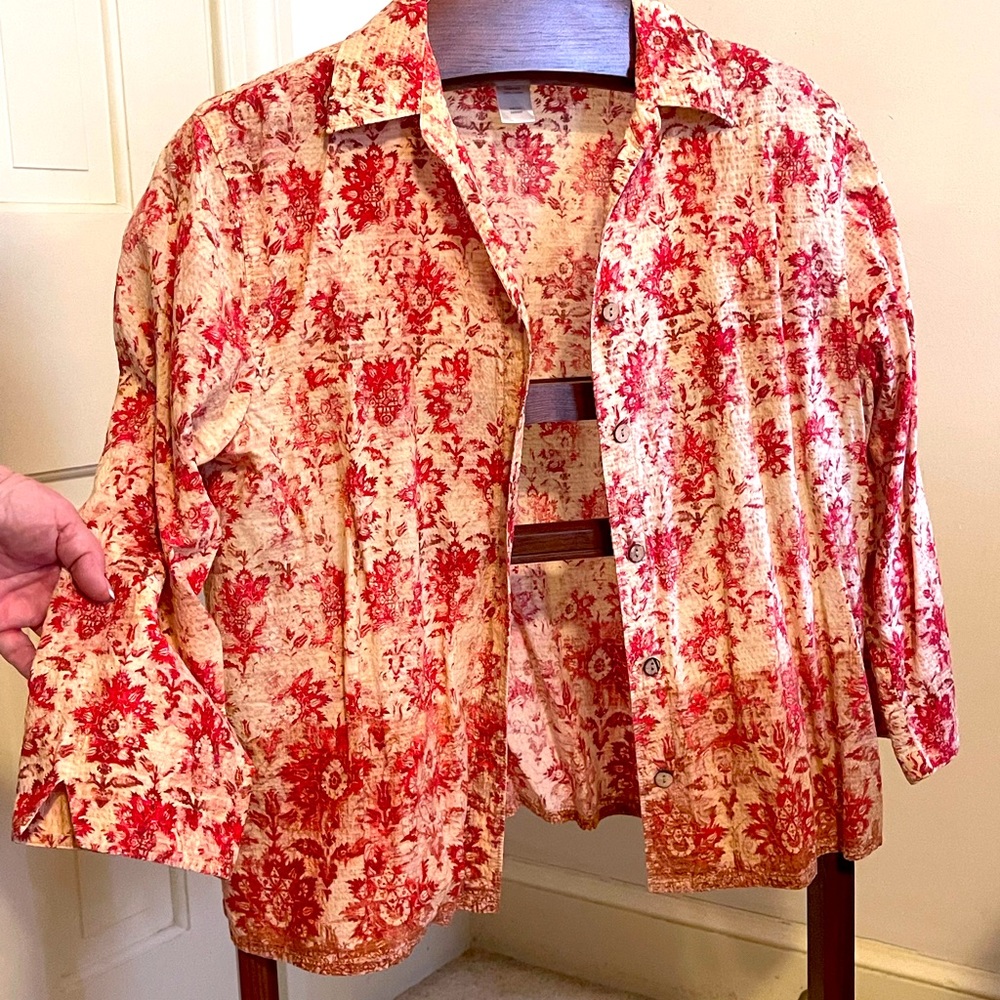 Button front blouse